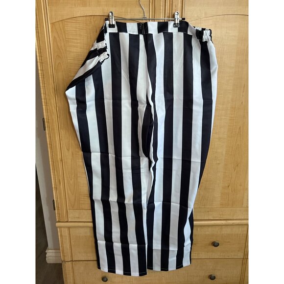 Black & White Striped Suit XXL With Shirt & Tie Two-Piece Set Button-Up Jacket E - Picture 8 of 11